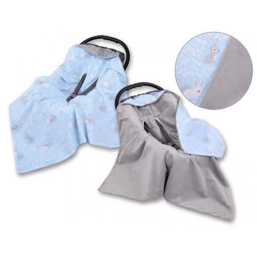 Harmony babaülés-és babakocsi takaró - Nyuszik kék