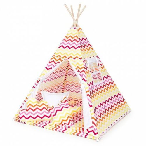 Dreamy TIPI indián sátor - Cikk cakk narancs