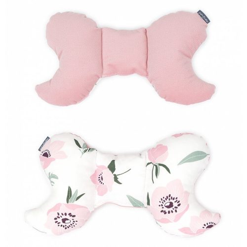 Dreamy pillangó párna - Virágok ekrü rózsaszín velvettel