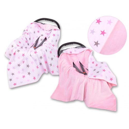 Harmony babaülés-és babakocsi takaró - Rózsaszín csillagok
