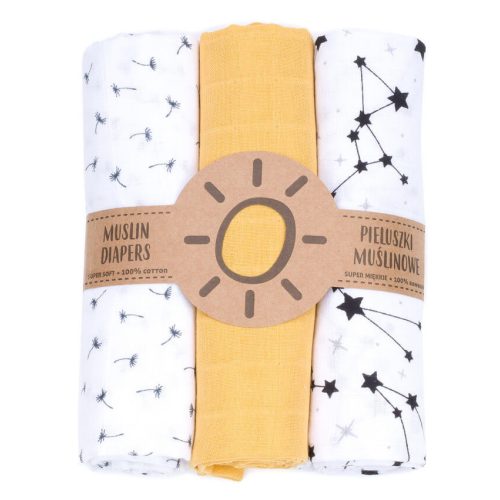  Dreamy muszlin textil pelenkacsomag - Galaxys mustárral