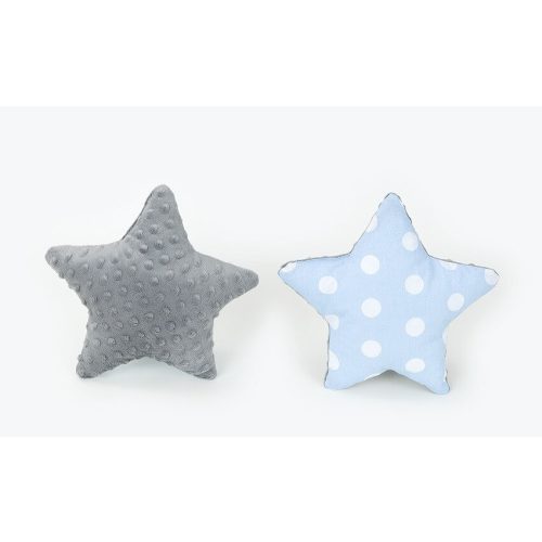 Dreamy csillag formapárna - Pöttyös kék szürke minkyvel