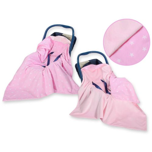 Harmony babaülés-és babakocsi takaró - Csillagok rózsaszín