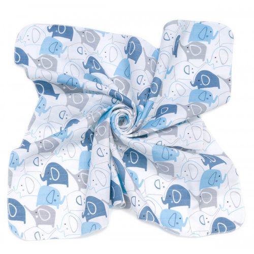  Dreamy 3  darabos muszlin törlőkendő csomag  - Kék elefántok
